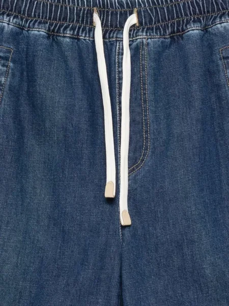 Stahovací šňůrka džínové šortky Eleventy modré