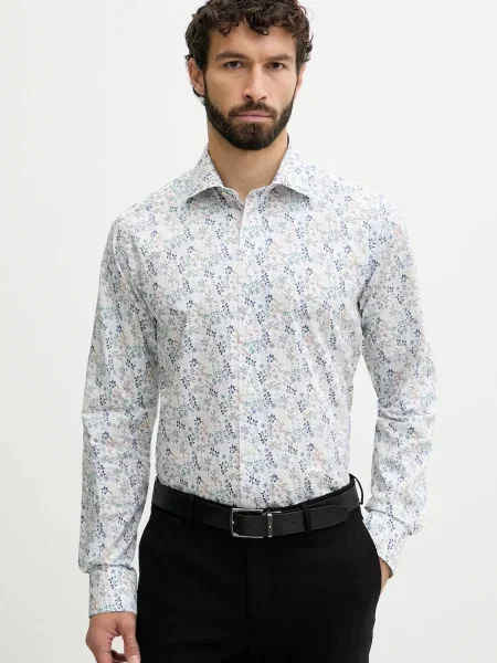 Eton cămașă din cu guler italian slim alb