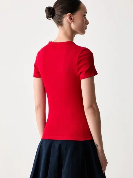 Tommy Jeans T-shirt z czerwona