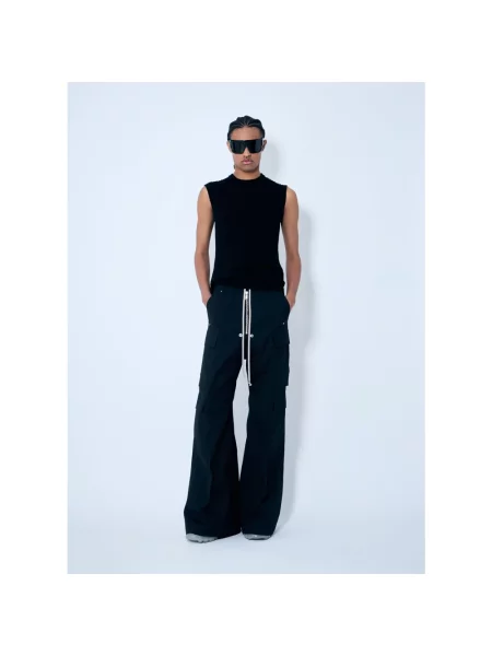 Spodnie Rick Owens z elastyczną talią czarne