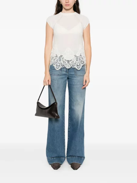 Top Ermanno Scervino tricotate alb