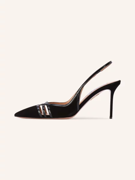 Aquazzura Úzké Lodičky Kari Sling 85 černá