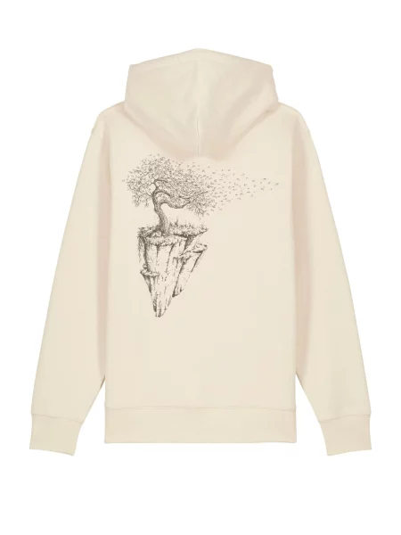 Life-Tree Sveter Organic Fairwear Hoodie Unisex Natural Raw Maple Island' béžová