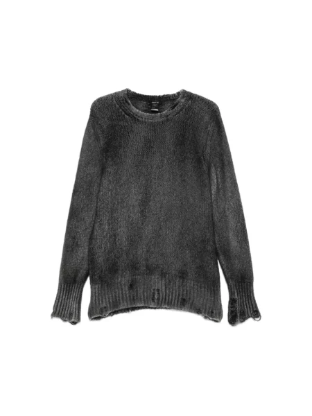 Sweter Avant Toi z przetarciami szary