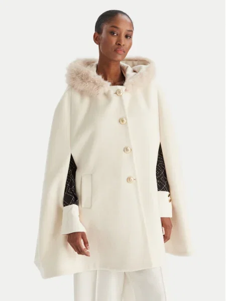 YES LONDON Вълнено палто Екрю