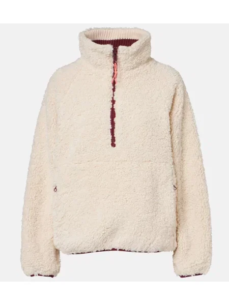 Top The Upside de jumătate de fermoar bej