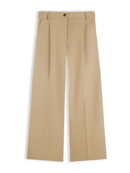 TOMMY HILFIGER Pantaloni cu dungă cămilă maro