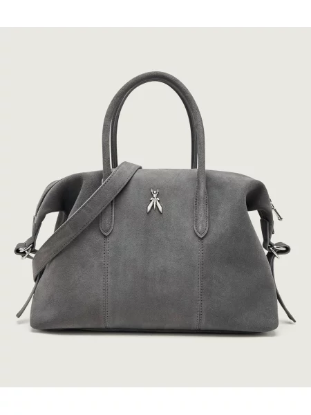 Rucsac Patrizia Pepe din piele business gri