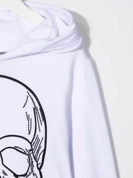 Bluza z kapturem dziecięca Philipp Plein biała