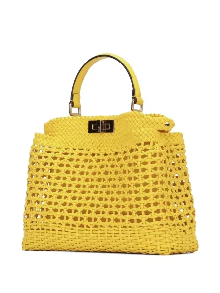 Geantă Fendi din piele galben