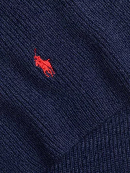 Szal Ralph Lauren wełniana niebieska