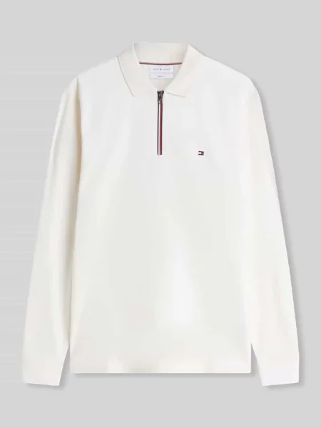 Koszulka polo o kroju regular fit z czystej bawełny model LIQUID' Tommy Hilfiger biała