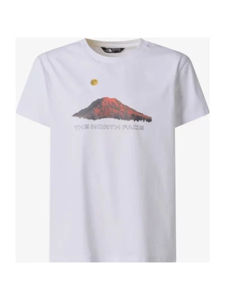 Koszulka z krótkim rękawem chłopięca The North Face Mountain Night Relaxed XS biały