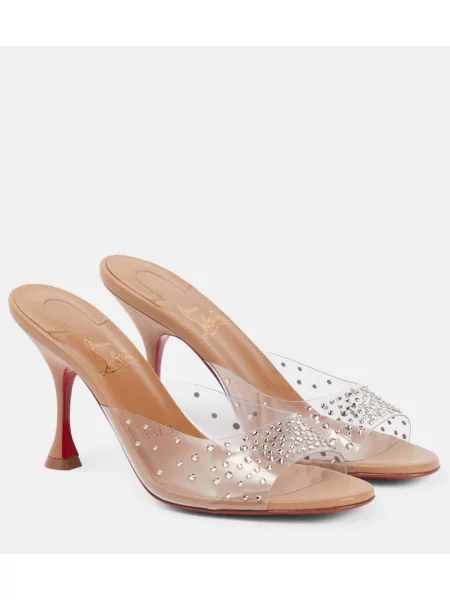 Papuci tip mules Christian Louboutin maro