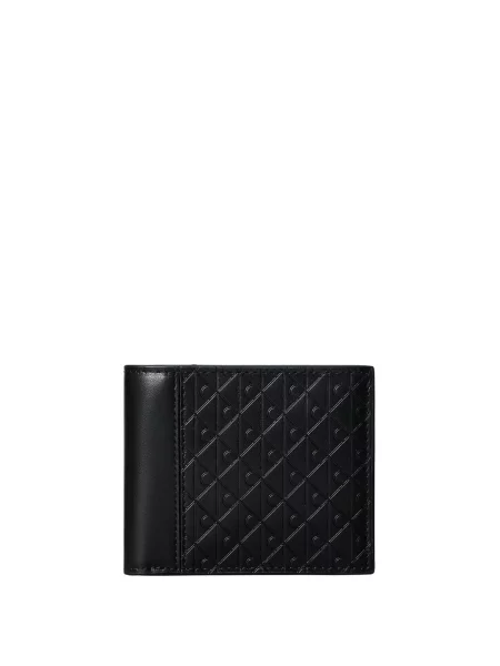 Portofel Calvin Klein Refined Emblem Mix Billfold W/ F negru