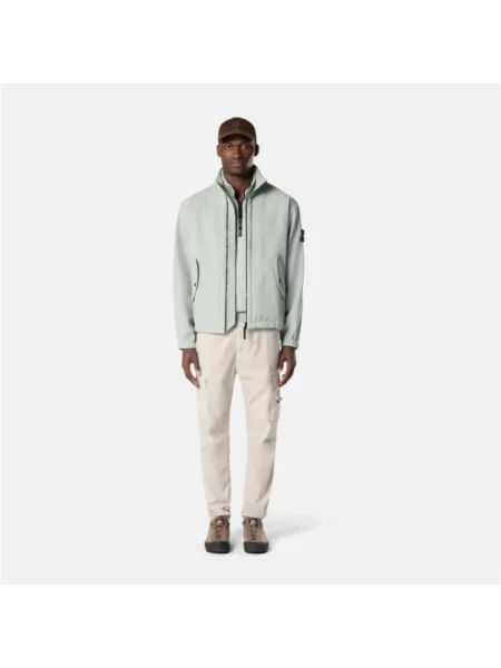 Kurtka Stone Island ze stójką z kamieniami zielona
