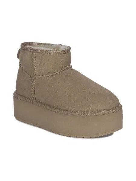 Pantofi Emu din piele bej