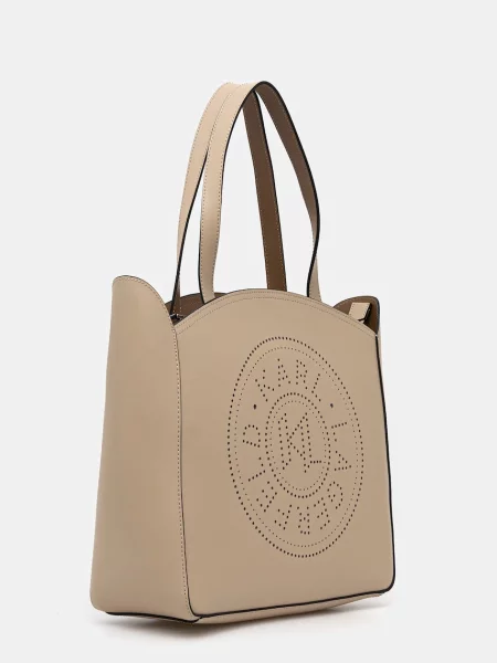 Шкіряна сумочка Karl Lagerfeld сірий