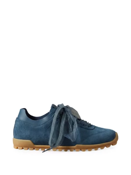 Sneakerși Calvin Klein din piele de căprioară albastru