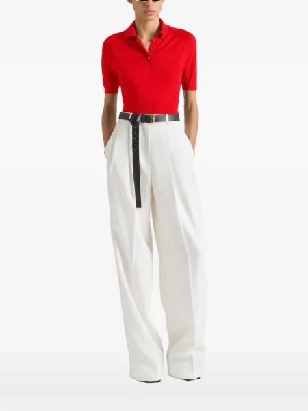 Scurt tricou polo Givenchy tricotate roșu