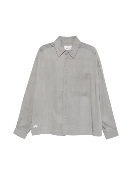 Koszula Bonsai wełniana w kratkę szara