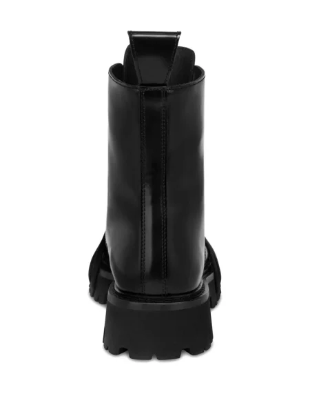 Botine Moschino cu șireturi din dantelă negru