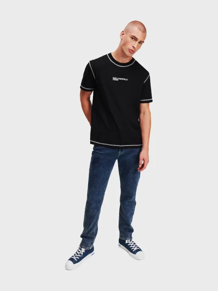 Прямі джинси Karl Lagerfeld Jeans бавовна/еластан синій