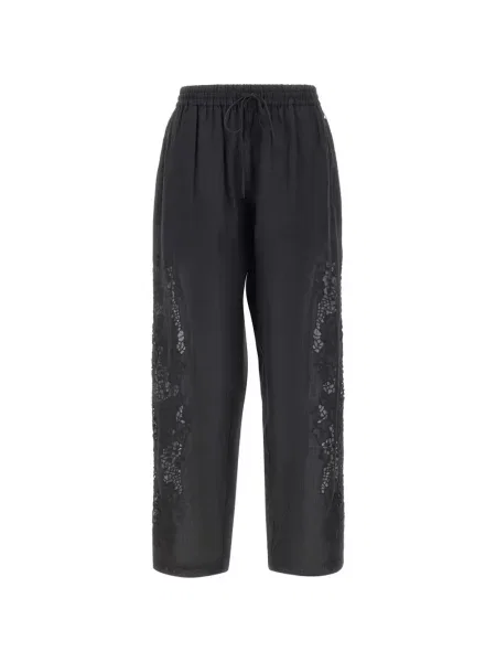 Pantaloni Boss cu broderie negru