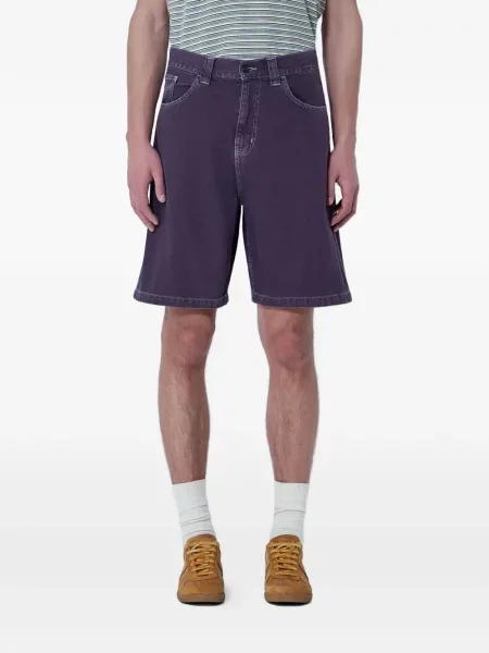 Pantaloni scurți din denim Carhartt Wip cu 5 buzunare violet