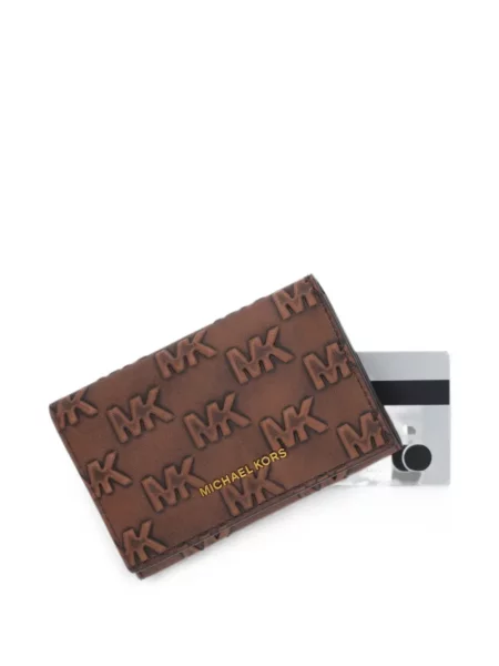 Portofel Michael Kors din piele cu autograf maro