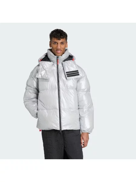 Polstrovaná bunda adidas x Moon Boot stříbrná