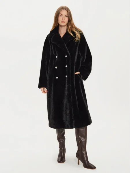 Palton de blană Max&co. negru