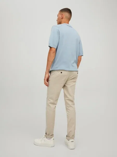 Béžové pánske chino nohavice Jack & Jones Marco čierna
