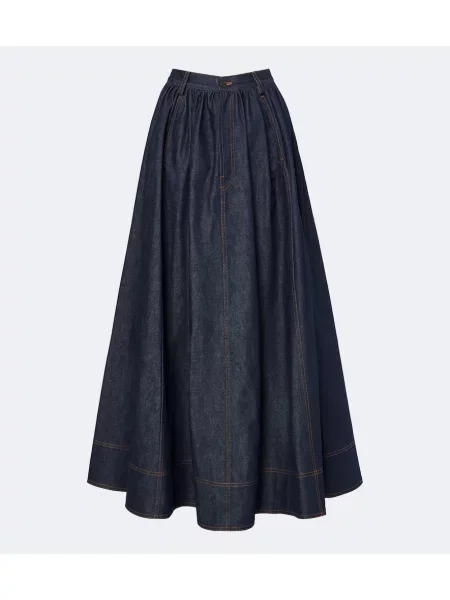 Fustă din denim Jean Paul Gaultier albastru