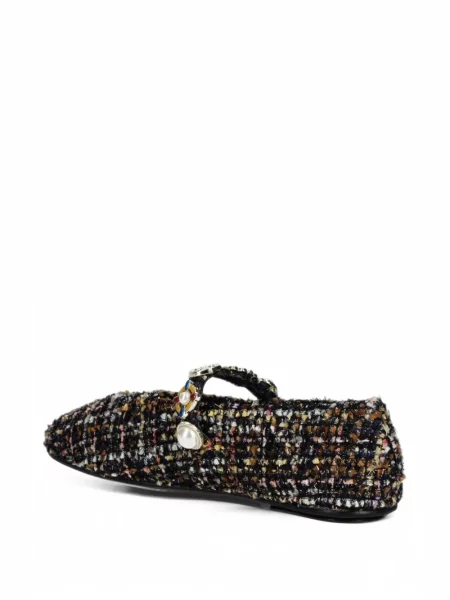 Balerini Jeffrey Campbell din tweed negru