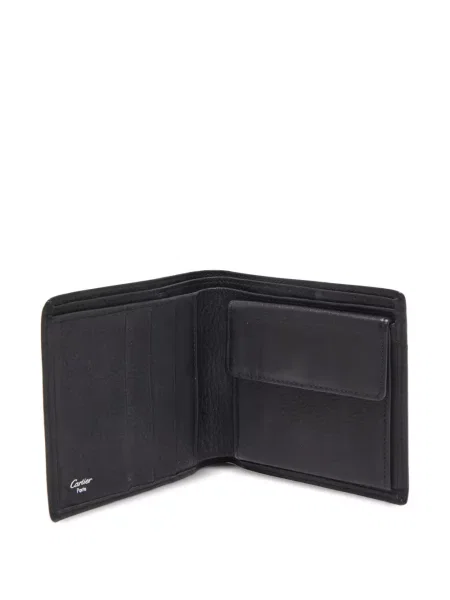 Portofel Cartier cu broderie din piele negru