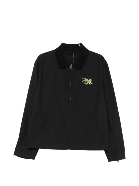 Geacă Kenzo cu broderie cu dungi de tigru negru