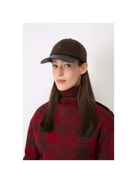 RUSLAN BAGINSKIY czapka z daszkiem z wełną Wool-blend Baseball Cap brązowa
