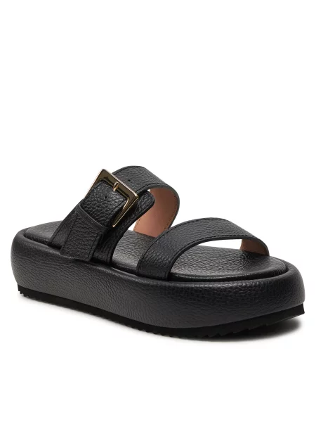 Шлепанцы Pollini черные