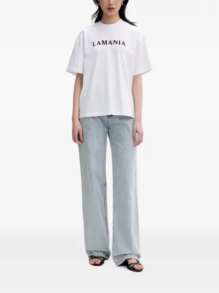 Tricou La Mania cu imagine alb