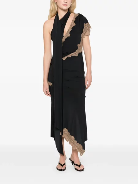 Rochie maxi De La Vali din satin negru