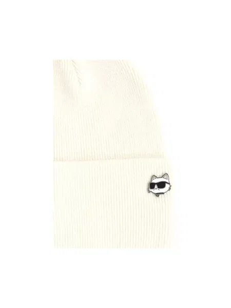 Czapka Karl Lagerfeld wełniana beżowa