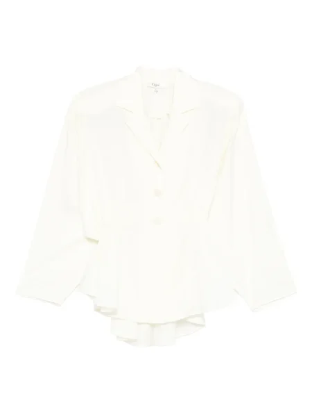 Top Chloé cu volane alb