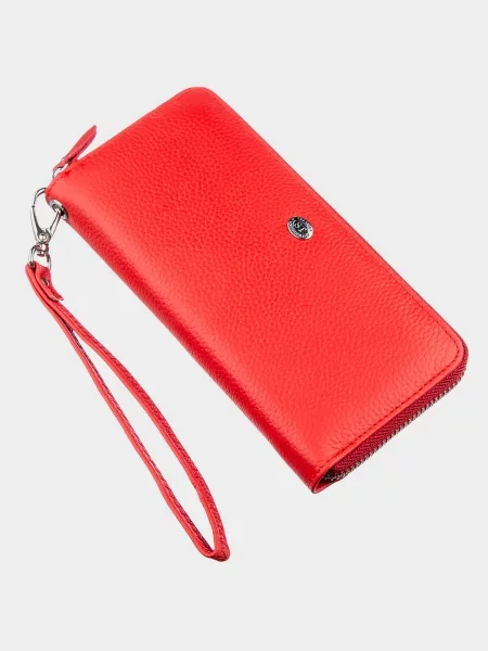ST Leather Accessories Гаманець Шкіра червоний
