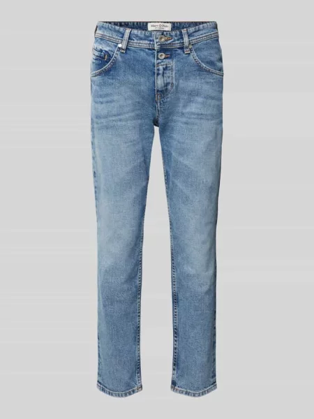 Jeansy o kroju boyfriend fit z detalami z logo Marc O'polo