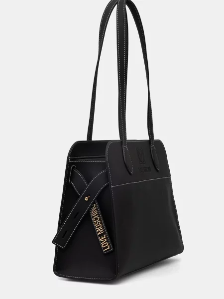 Кожаная сумка шоппер Love Moschino