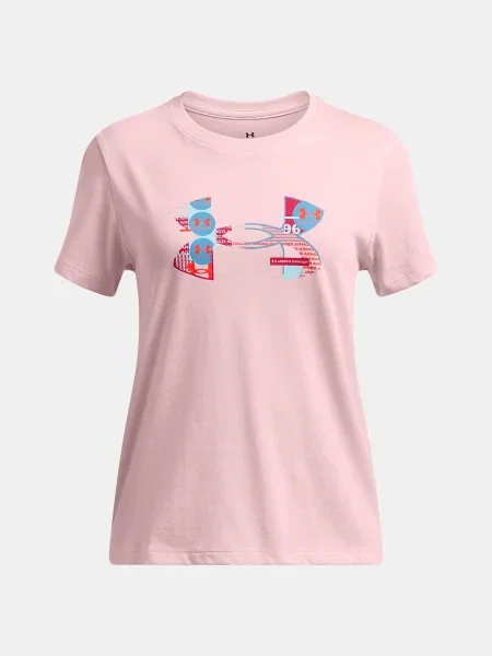 Tricou copii Under Armour roz
