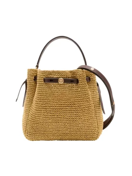 Kapelusz Tory Burch pleciony beżowy