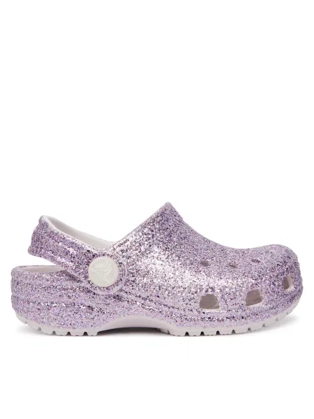 Papucs Crocs Classic Chunky Glitter Clog T lila