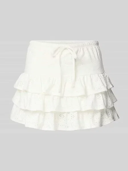 Haftowana spódnica mini Only biała